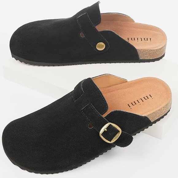 Womens Suede Clogs (8#) - Picture 2 of 8